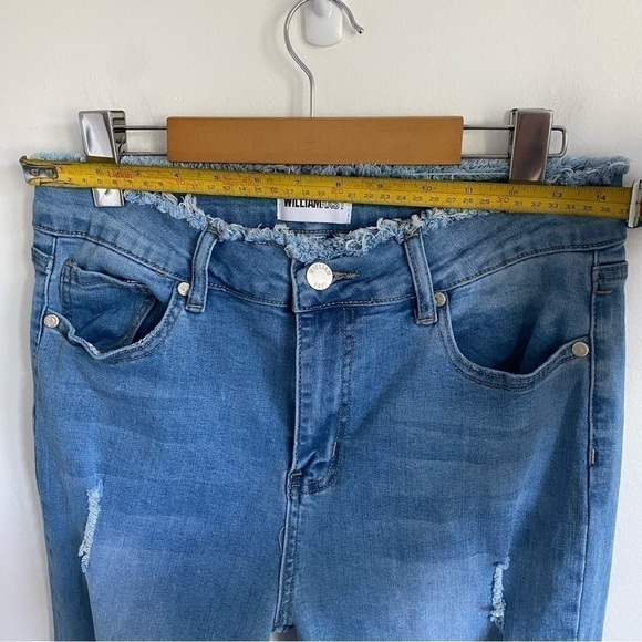 WILLIAM Rast Flawless Flare Distressed Jeans in Light Denim • US 29 - Picture 8 of 13